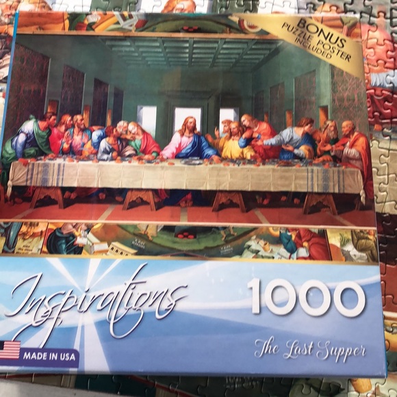 2 puzzles the Lord’s supper and the Eiffel Tower - Picture 2 of 4